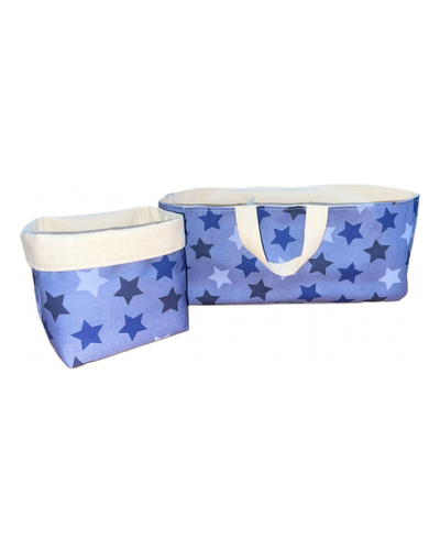 Pañalero y cesto - Azul Estrellas -