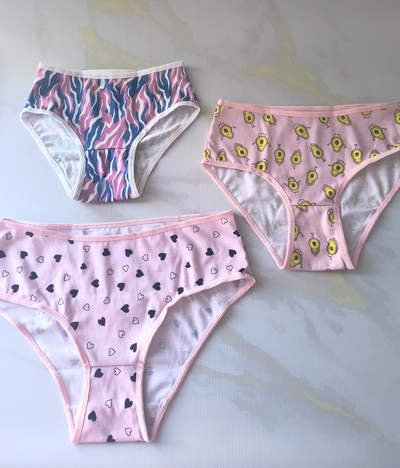 Bombachas estampadas nena x3