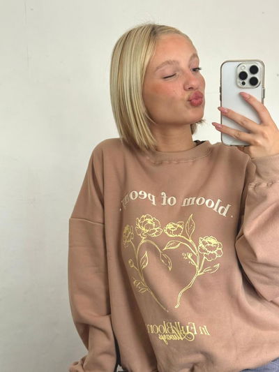 BUZO FRISADO "BLOOM OF PEONY"