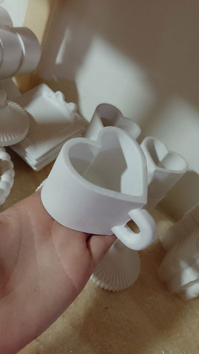 Pieza de Yeso TAZA CORAZON