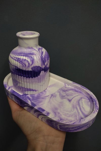 Bandeja Ovalada 23 cm Marmolada Violeta /Lila