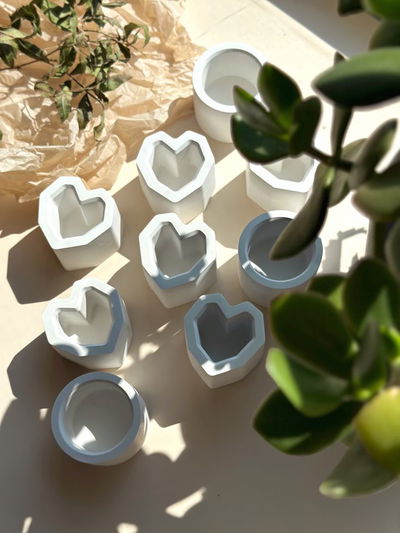 Macetita Corazón de yeso