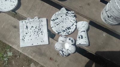 4 Piezas Platito redondo cuadrado con moño, Porta vela flor y Porta Vela #1