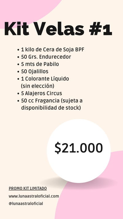 KIT INICIAL VELAS #1