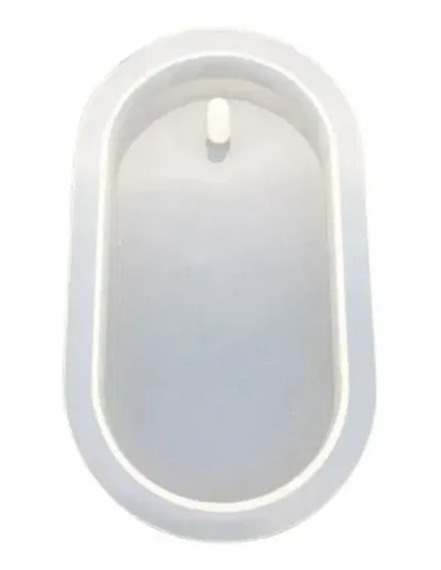 Molde Silicona Llavero Ovalado Resina - Yeso - Vela