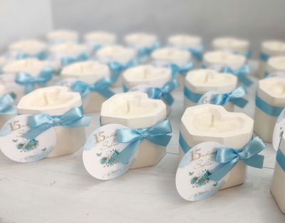 Velas Souvenirs en macetitas chicas