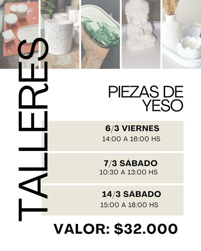  𝗧𝗔𝗟𝗟𝗘𝗥 𝗗𝗘 𝗣𝗜𝗘𝗭𝗔𝗦 𝗗𝗘 𝗬𝗘𝗦𝗢 𝗱𝗶𝗮 6 de Marzo 14HS