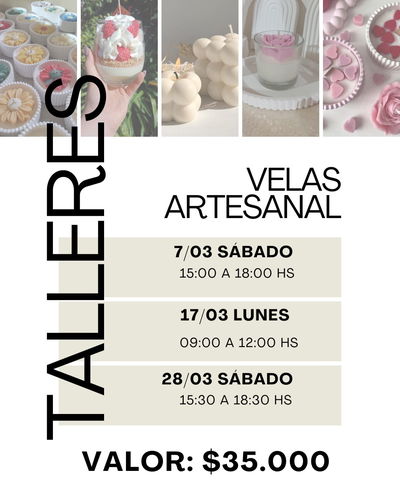 ✨ Taller Velas Artesanales ✨DIA 17 MARZO