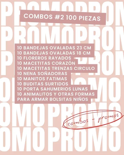 COMBO 100 PIEZAS PROMO (LIMITADA)