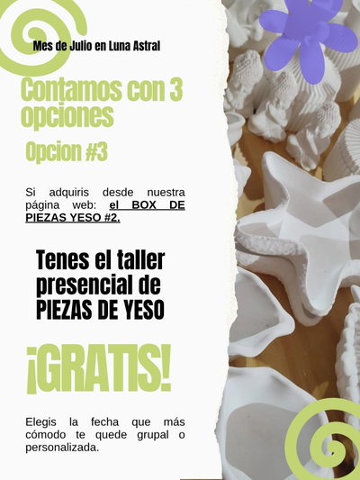 Box #2 Piezas  de yeso, CLASE GRATIS PRESENCIAL O ONLINE  