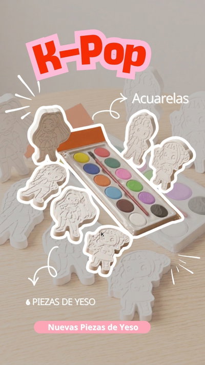 Kit Infantil 6 piezas  de K-POP + Acuarelas 
