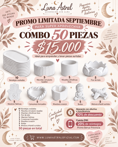 PROMO LIMITADA SEPTIEMBRE 50 PIEZAS