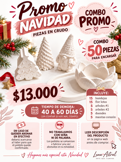 Combo Navidad 50 productos piezas de Yeso (lea descripcion)
