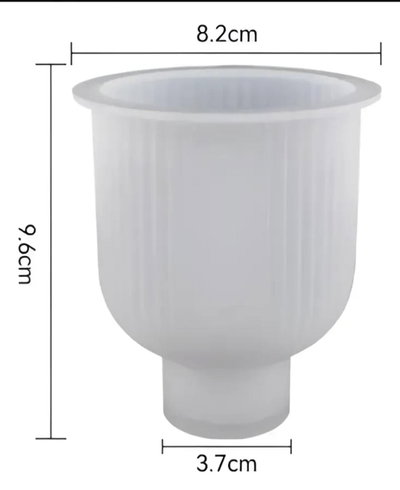 Molde Silicona Florero Rayado