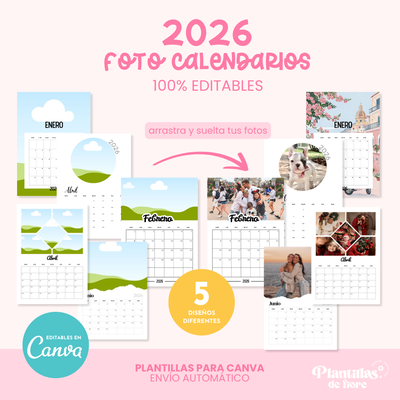 📸 Foto Calendarios 2026 - Editables