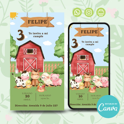  🐮 Invitación Digital - Granja Tierna
