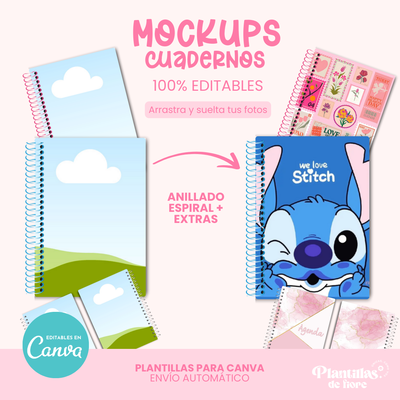 ✨Mockups Anillado Espiral + Extras 📒