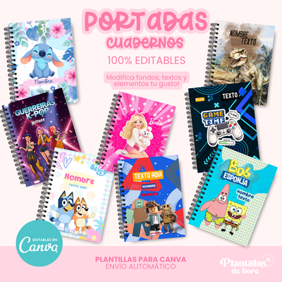 📚Combo Portadas para Cuadernos✨