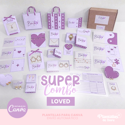 💜 Combo LILAC – Packaging Joyería ✨