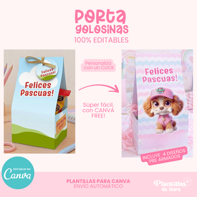 🐰🍫 Porta Golosinas ideal Pascuas 🎨✨