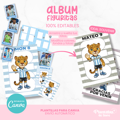 ⚽ Álbum de Figuritas Argentina  – Souvenir de Cumpleaños 🇦🇷