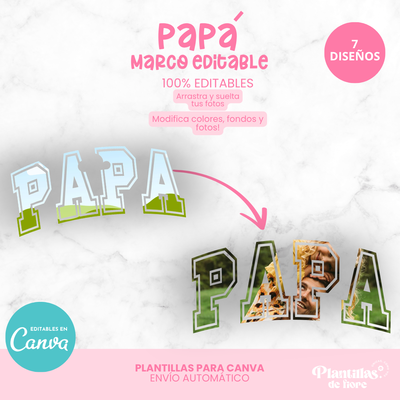 ✨ Marcos “Papá” para Canva 💙