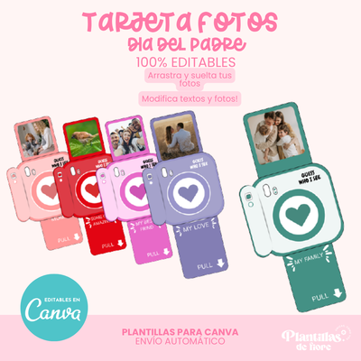 📸 Tarjeta Fotos Estilo Camara Polaroid  💙