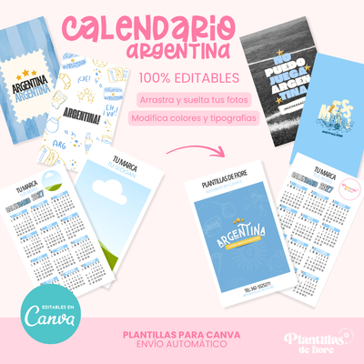 🇦🇷✨ Calendarios Pocket - Selección Argentina 2026 ⚽💙