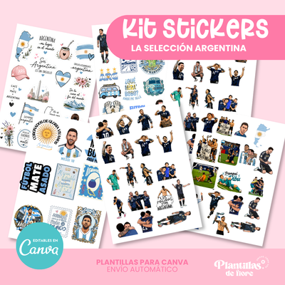 🇦🇷 Mega Pack Stickers Selección Argentina ⚽