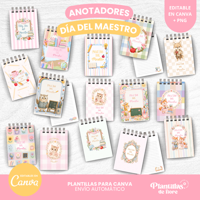 ✏️ Anotadores Día del Maestro 🎓🍎