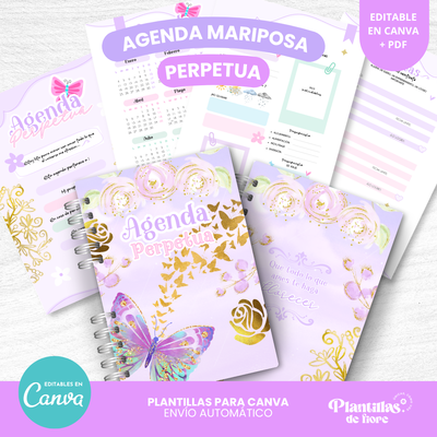 ✨Agenda Mariposa Semanal – Perpetua🦋