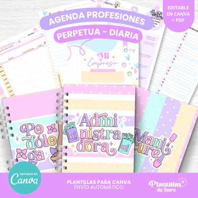 ✨Agenda Profesiones Diaria Perpetua💼