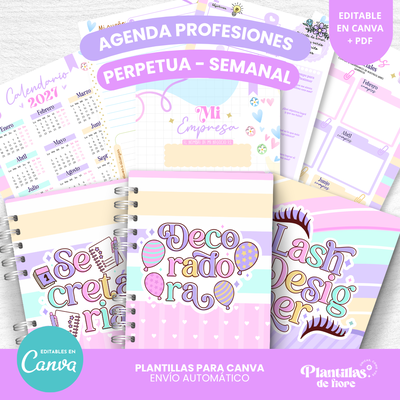 💼 Agenda Profesiones Semanal - Perpetua✨
