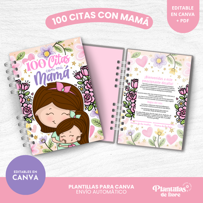 💗Cuaderno - 100 Citas con Mamá✨
