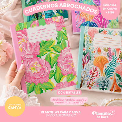🌸 Cuadernitos Abrochados - Florales ✨