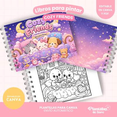 🧸 Librito para Pintar - Cozy Friends 🎨✨