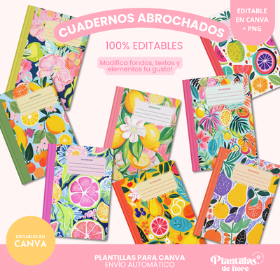 🍓 Cuadernitos Abrochados - Frutas 🍊✨