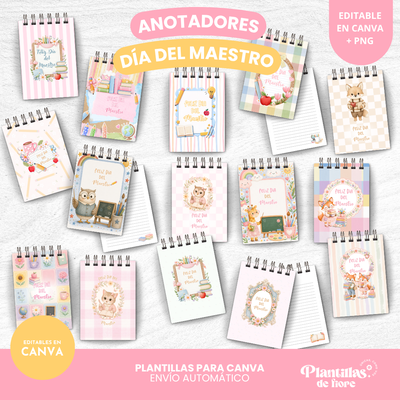 ✏️ Anotadores Día del Maestro 🎓🍎