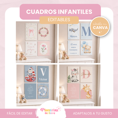 🖼️✨ Mega Pack de 124 Cuadros Infantiles🎨💛
