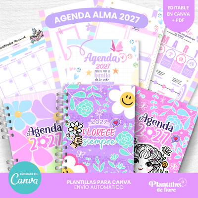 🌸 Agenda Alma Semanal - 2027🌸