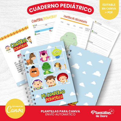 🧸✨ Cuaderno Pediátrico Toy Story 📒