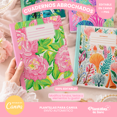 🌸 Cuadernitos Abrochados - Florales ✨