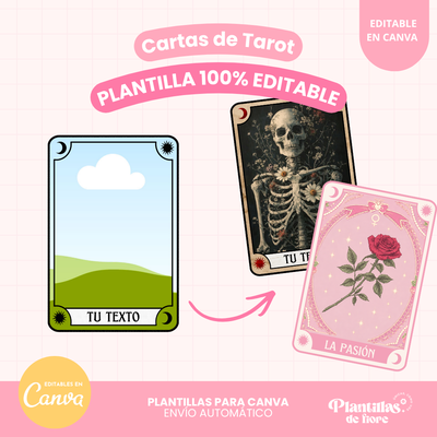 🔮 Plantilla para Cartas de Tarot ✨