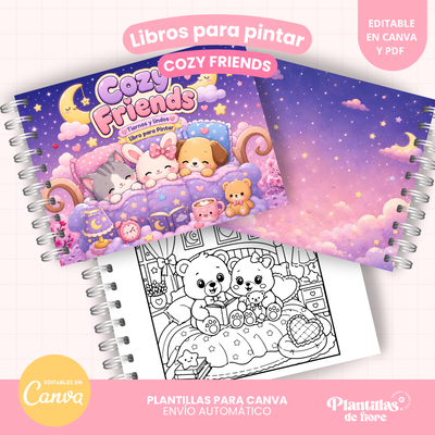 🧸 Librito para Pintar - Cozy Friends 🎨✨