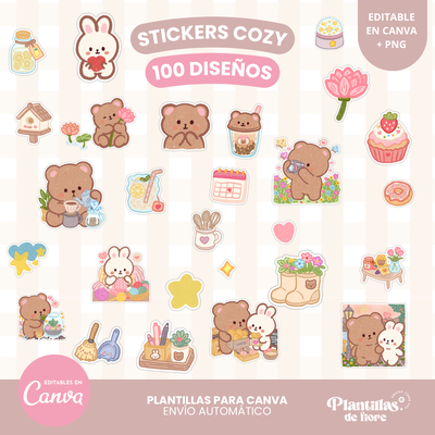 🧸100 Stickers Cozy ✨