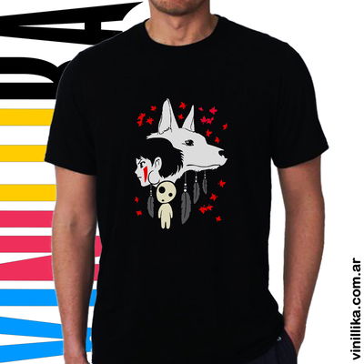 Remera Princesa Mononoke 0005 LUMINISCENTE