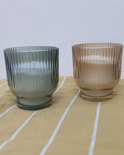 PORTAVELA VIDRIO Y PERLAS DE SOJA