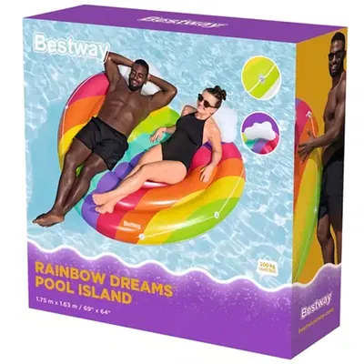 Inflable Rainbow Dreams Pool Island