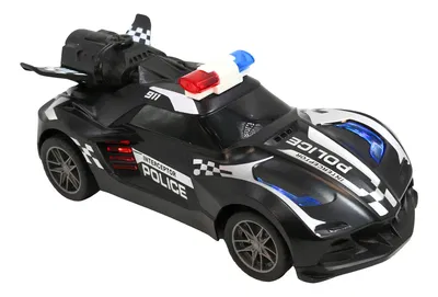 Auto R/C Vexxo Patrol Lanza Humo Police Negro
