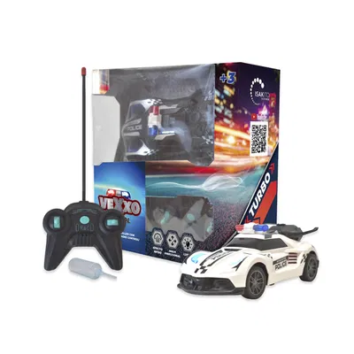 Auto R/C Vexxo Patrol Lanza Humo Police Blanco